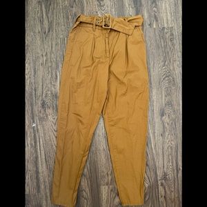 Zara paper bag trousers with belt